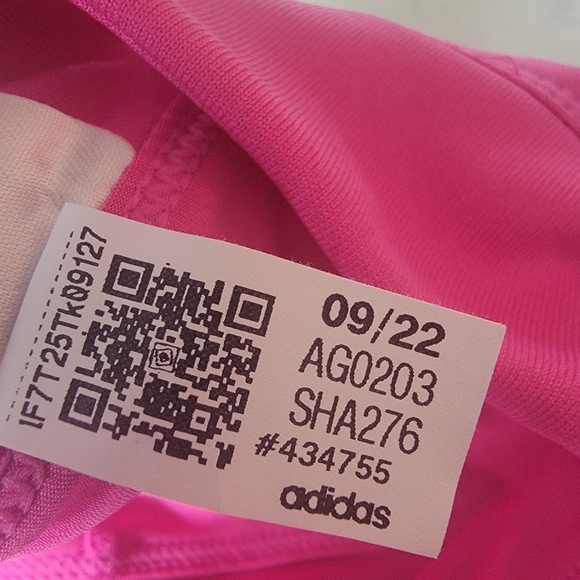 Adidas hot pink with black stripes skort skirt size 2T - Picture 8 of 8